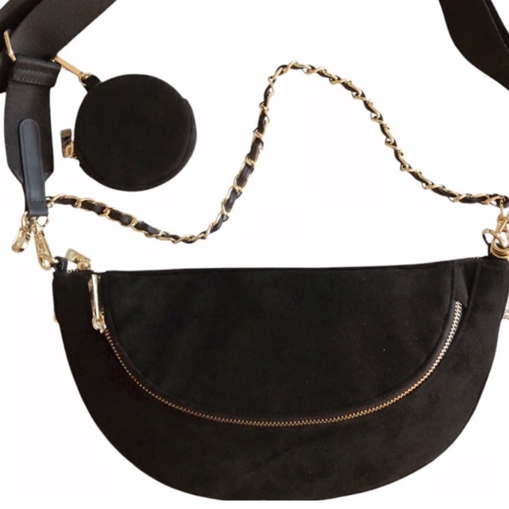 Elegant Black Chain Crossbody Bag